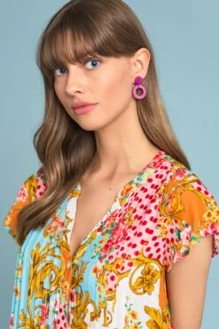 Basilie Beaded Earrings 8 Basilie Beaded Earrings -Blue Illusion BASILIEBEADEDEARRING9748edit