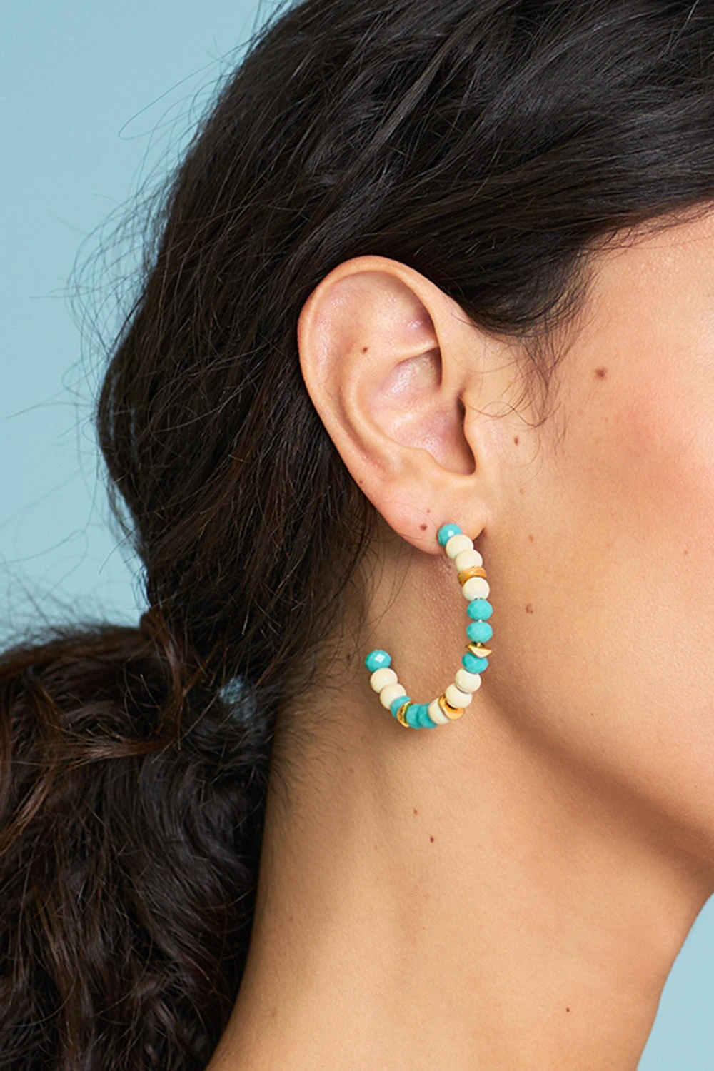 Beaded Hoop Earrings 4 Beaded Hoop Earrings - Image 2