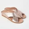 Harli Rose Gold Cross Strap Flat 1 Harli Rose Gold Cross Strap Flat -Blue Illusion BIe com13.090574