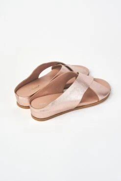 Harli Rose Gold Cross Strap Flat -Blue Illusion BIe com13.090580
