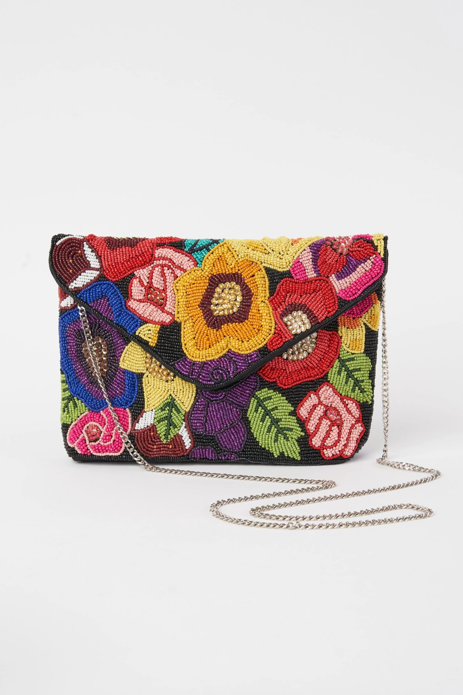Artisan Floral Beaded Clutch 3 Artisan Floral Beaded Clutch