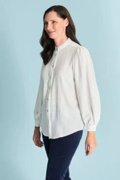 Blouson Sleeve Shirt 13 Blouson Sleeve Shirt -Blue Illusion BLOUSONSLEEVESHIRT4450edit