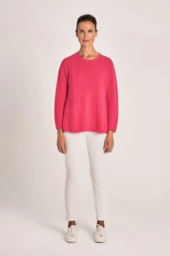 Braided Cashmere Jumper -Blue Illusion BRAIDEDCASHMEREJUMPER7064edit