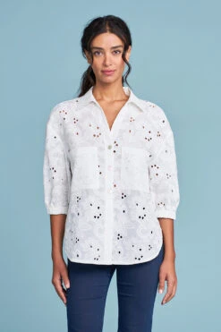 Broderie Cotton Shirt 10 Broderie Cotton Shirt -Blue Illusion BRODERIECOTTONSHIRT2462edit1