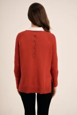 Button Back Jumper 7 Button Back Jumper -Blue Illusion BUTTONBACKJUMPERROUGETWISTedit