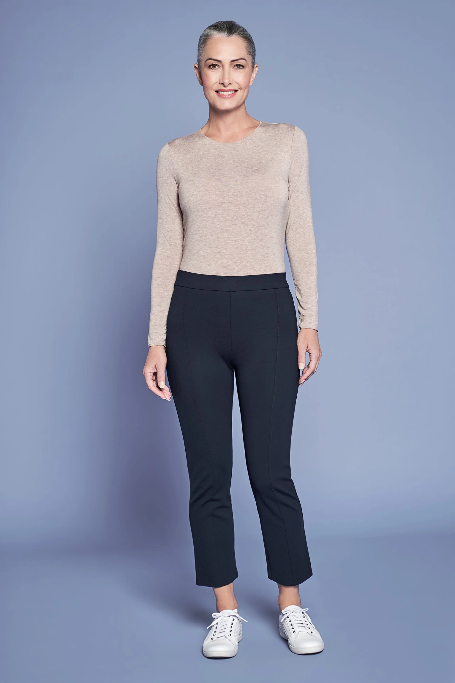 7/8th Button Back Ponte Pant 3 7/8th Button Back Ponte Pant