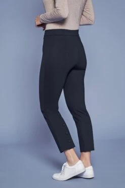 7/8th Button Back Ponte Pant 9 7/8th Button Back Ponte Pant -Blue Illusion BUTTONBACKPONTEPANT4645edit