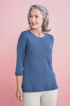 Button Detail Cotton T-Shirt