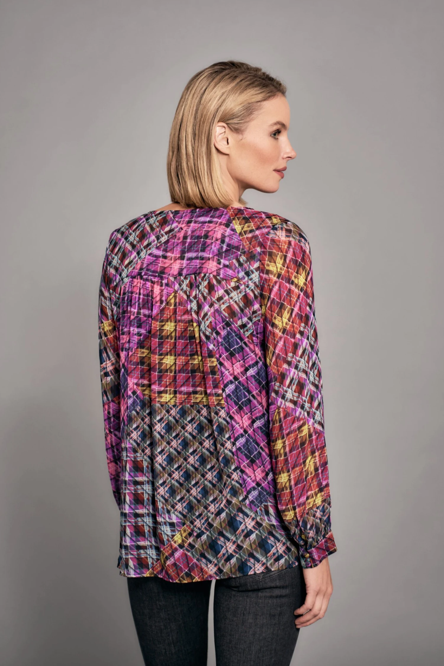 Button Front Sheer Blouse 5 Button Front Sheer Blouse - Image 3