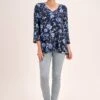 Printed Swing Top -Blue Illusion BUTTONSWINGTOPFRONTedited