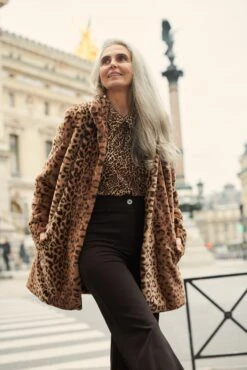 Leopard Faux Fur Coat