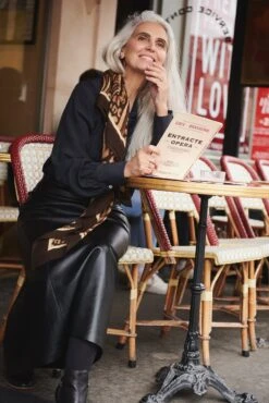 Vegan Leather Midi Skirt