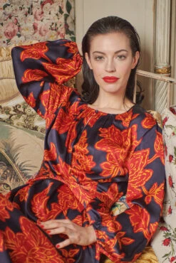 Silk Tie Waist Dress -Blue Illusion BlueIllusion 18 086edit