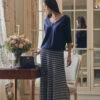 Knit Midi Skirt -Blue Illusion BlueIllusion 26 068edit
