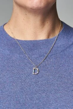 D Initial Necklace -Blue Illusion BlueIllusion20.055173