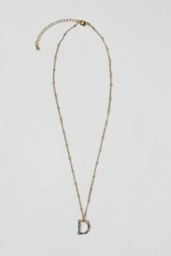 D Initial Necklace -Blue Illusion BlueIllusionMother sDay04.051247