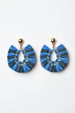 Blue Fray Earrings