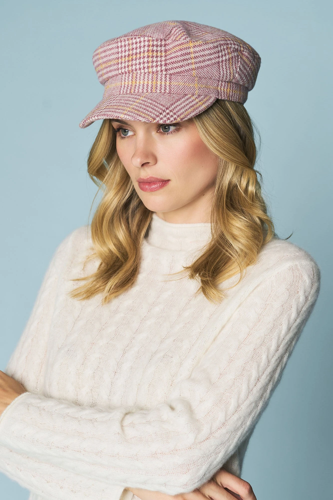 Check Baker Boy Cap 5 Check Baker Boy Cap - Image 3