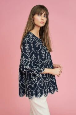 Cotton Broderie Kaftan -Blue Illusion COTTONBRODERIEKAFTAN7306042edit