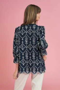 Cotton Broderie Kaftan -Blue Illusion COTTONBRODERIEKAFTAN7306059edit