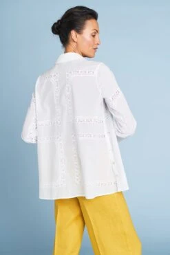 Cotton Embroidered Shirt -Blue Illusion COTTONEMBROIDEREDSHIRT0667edit