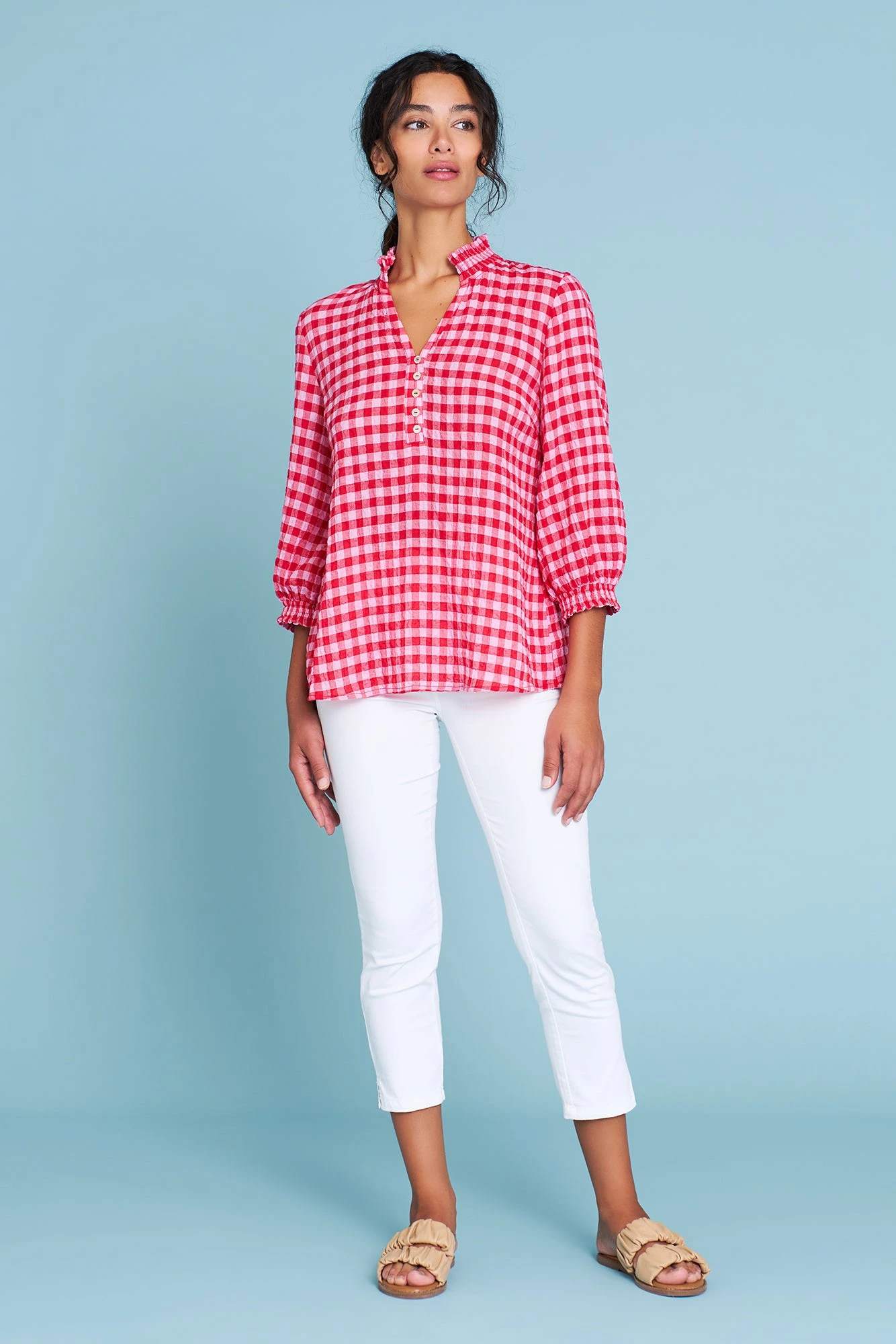 Cotton Gingham Blouse 4 Cotton Gingham Blouse - Image 2