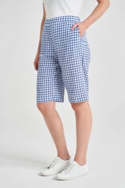 Cotton Gingham Short -Blue Illusion COTTONGINGHAMSHORT7302128edit