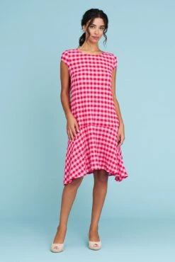 Cotton Gingham Sun Dress 8 Cotton Gingham Sun Dress -Blue Illusion COTTONGINGHAMSUNDRESS0958edit