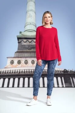 Cotton Scoop Hem Jumper -Blue Illusion COTTONSCOOPHEMJUMPER7300104edit