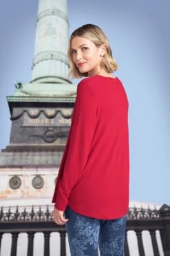 Cotton Scoop Hem Jumper -Blue Illusion COTTONSCOOPHEMJUMPER7300139edit