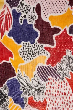 Dot Floral Printed Scarf -Blue Illusion DOTFLORALPRINTSCARF0739 edit