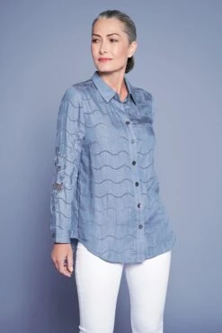 Embroidered Chambray Shirt