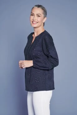 Embroidered Cotton Jersey Top -Blue Illusion EMBROIDEREDCOTTONJERSEYTOP4490edit