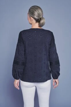 Embroidered Cotton Jersey Top -Blue Illusion EMBROIDEREDCOTTONJERSEYTOP4501edit