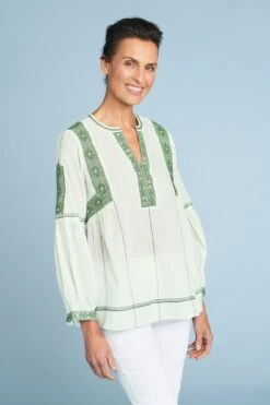 Embroidered Detail Top