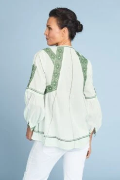 Embroidered Detail Top -Blue Illusion EMBROIDEREDDETAILTOP0859edit