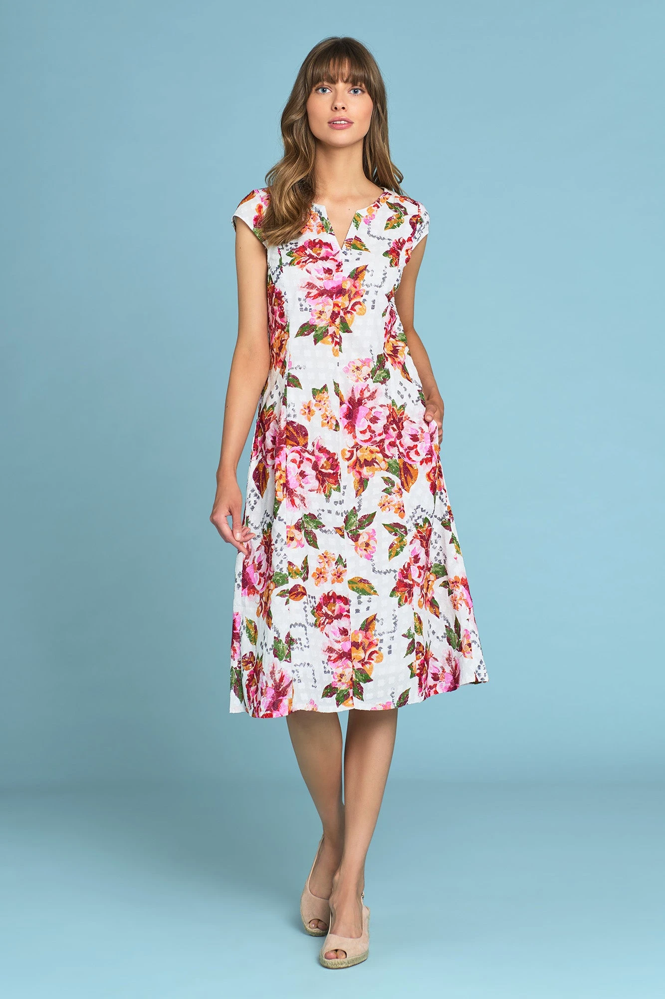 Floral Cotton Jacquard Dress 4 Floral Cotton Jacquard Dress - Image 2