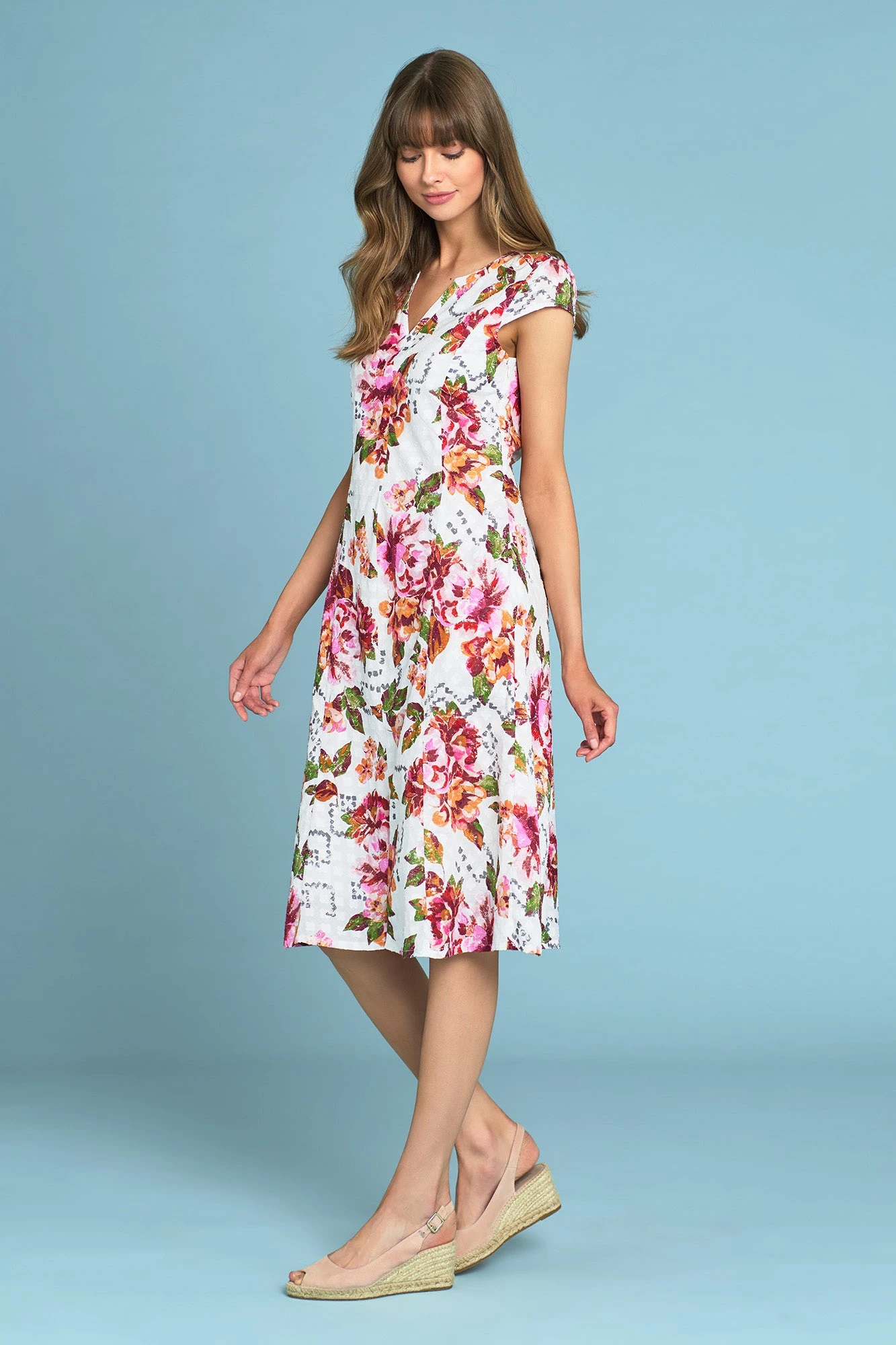 Floral Cotton Jacquard Dress 5 Floral Cotton Jacquard Dress - Image 3