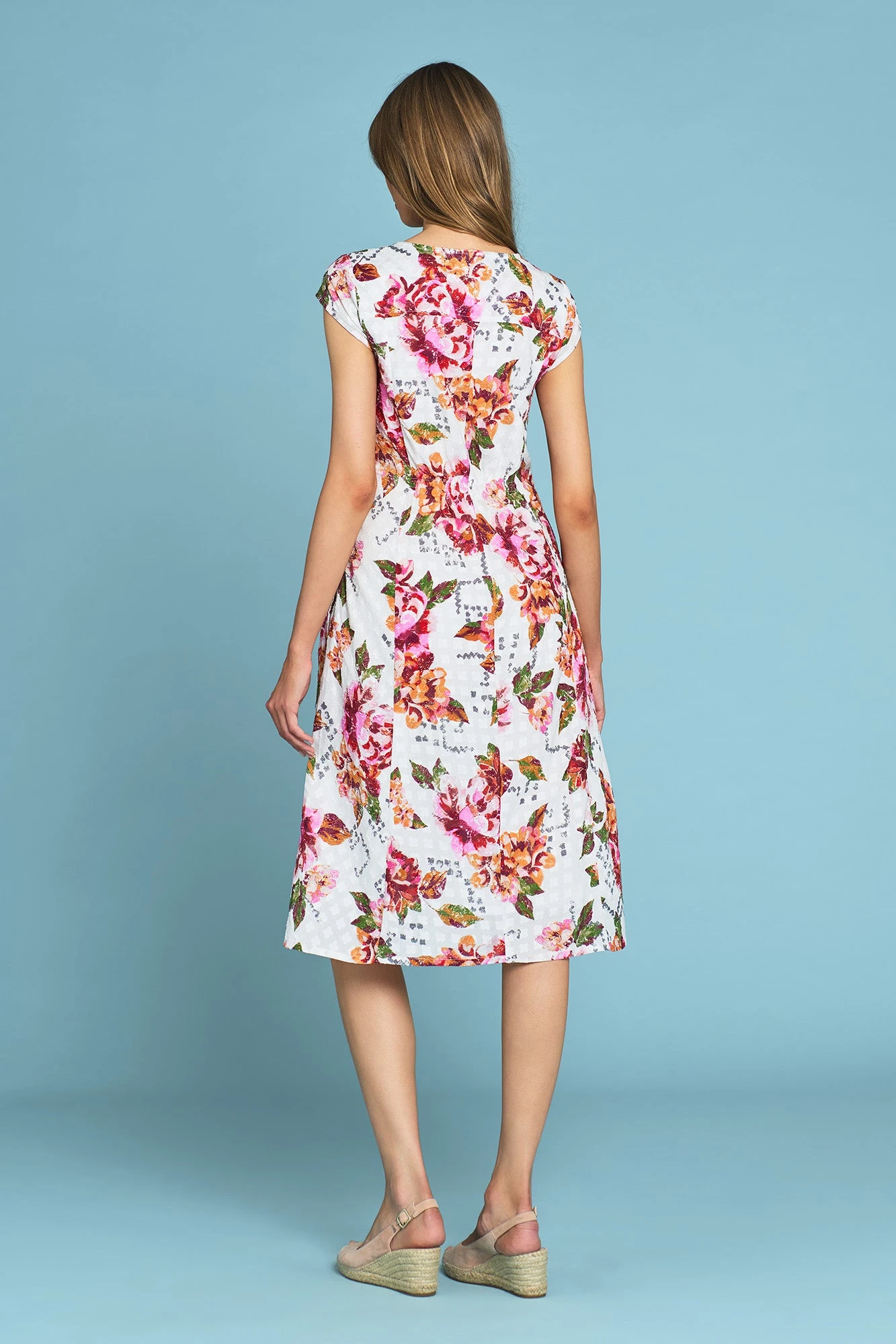 Floral Cotton Jacquard Dress 6 Floral Cotton Jacquard Dress - Image 4
