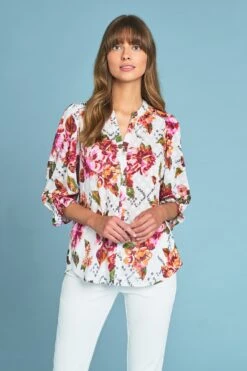 Floral Cotton Jacquard Shirt -Blue Illusion FLORALCOTTONJACQUARDSHIRT0494edit