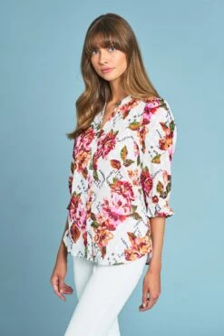 Floral Cotton Jacquard Shirt -Blue Illusion FLORALCOTTONJACQUARDSHIRT0506edit