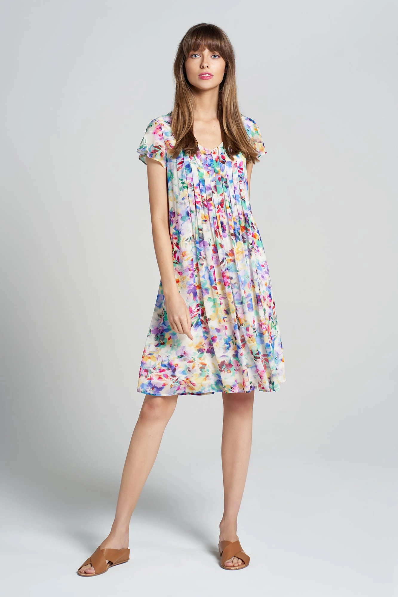 Flutter Sleeve Print Dress 3 Flutter Sleeve Print Dress