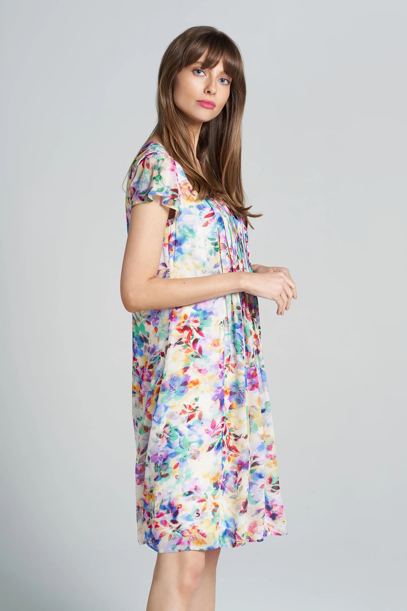 Flutter Sleeve Print Dress 5 Flutter Sleeve Print Dress - Image 3