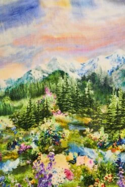 French Alps Wool Scarf -Blue Illusion FRENCHALPSWOOL00002