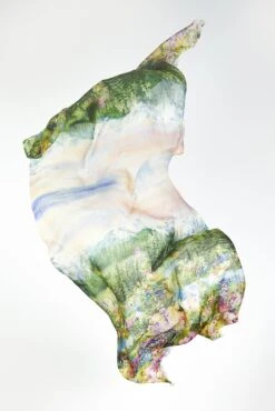 French Alps Wool Scarf -Blue Illusion FRENCHALPSWOOL00004