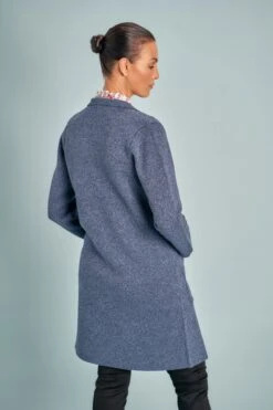 Knitted Trench -Blue Illusion FRILLDETAILBLOUSE3631edit