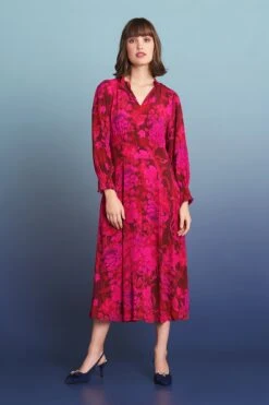 Frill Detail Midi Dress -Blue Illusion FRILLDETAILMIDIDRESS7308014edit