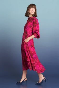 Frill Detail Midi Dress -Blue Illusion FRILLDETAILMIDIDRESS7308027edit