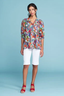 Fruit Market Cotton Top -Blue Illusion FRUITMARKETCOTTONTOP2688edit