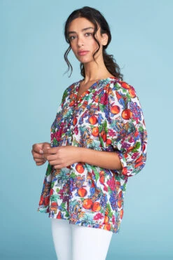 Fruit Market Cotton Top -Blue Illusion FRUITMARKETCOTTONTOP2713edit